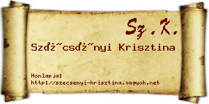 Szécsényi Krisztina névjegykártya