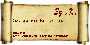 Szécsényi Krisztina névjegykártya